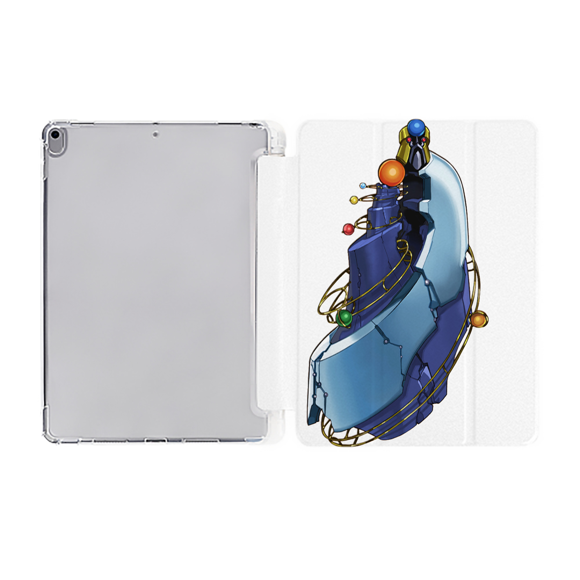 （画像用） 遊☆戯☆王 Yu-Gi-Oh! IPad ケース ペン収納付き 三つ折りスタンド PUレザー×シリコン 対応機種9.5/10.5/10.9インチ